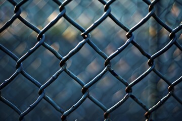 Fototapeta premium Selective closeup shot of chain link fence