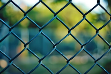 Fototapeta premium Selective closeup shot of chain link fence