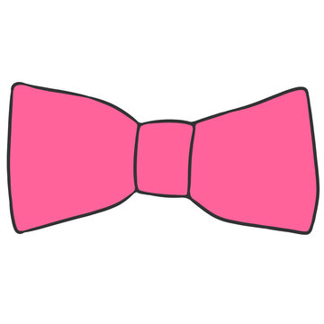 recommend clip art: pink bow tie mockup cartoon illustration