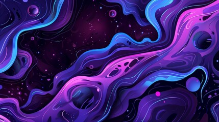 Dark Matter flat design, top view, invisible theme, cartoon drawing, Complementary Color Scheme