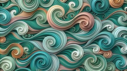 Obraz premium Abstract background with flowing waves of color , abstract, background, waves, flowing, color, pattern, design, texture