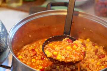 
stew with beans, carrots and potatoes