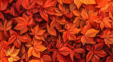 Fototapeta premium Background group autumn orange leaves.