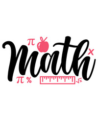 Math typography clip art design on plain white transparent isolated background for card, shirt, hoodie, sweatshirt, apparel, tag, mug, icon, poster or badge