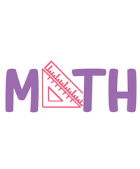 Math typography clip art design on plain white transparent isolated background for card, shirt, hoodie, sweatshirt, apparel, tag, mug, icon, poster or badge