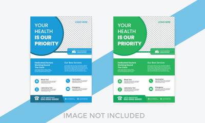 Professional medical flyer template design