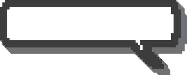 Pixel speech bubble for game design and chart. Retro chat box for dialog comment and messages. Conversation balloon shape. 8 bit cartoon element © Chorna_L