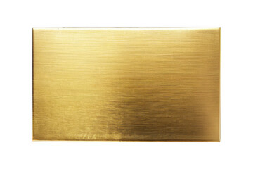 Golden Metal Plaque with Brushed Texture