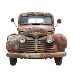 Rusty Vintage Truck Front View