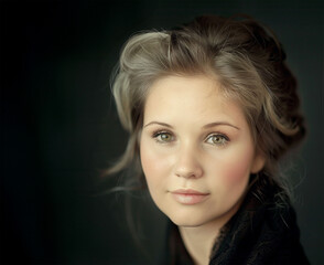 Naklejka premium retro photo of an aged woman