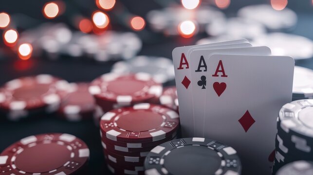 Eye-catching online advertisement for a virtual casino, showcasing poker tournaments, sleek design, and captivating promotional offers