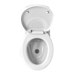 Top View of Open Toilet Bowl