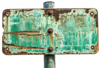 Weathered Green Road Sign