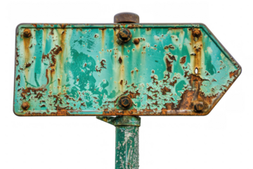 Weathered Green Road Sign