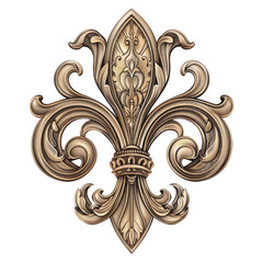 Ornate Fleur-de-Lis Emblem