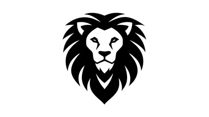 lion silhouette icon, side view. symbol of courage, bravery and power
