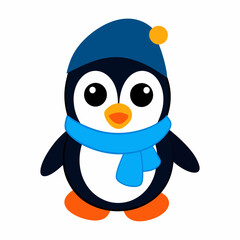 penguin cartoon with sign