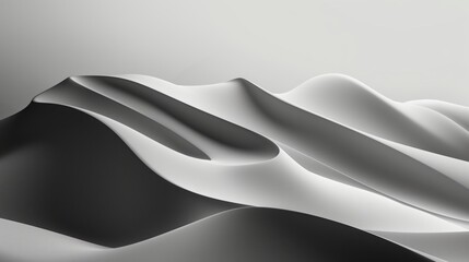 Abstract 3D Wavy Shapes Background