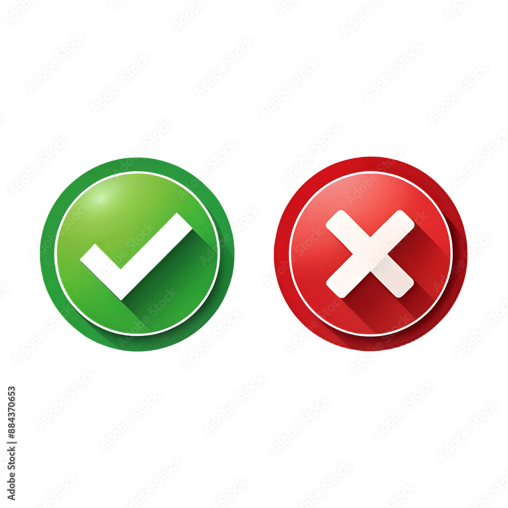 Poster isolated tick symbols and checklist signs - transparent background