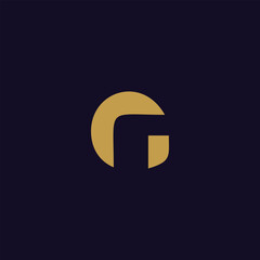 G letter flat design abstract logo