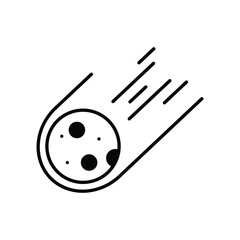 meteorites glyph icon with white background vector stock illustration © pixel Btyess