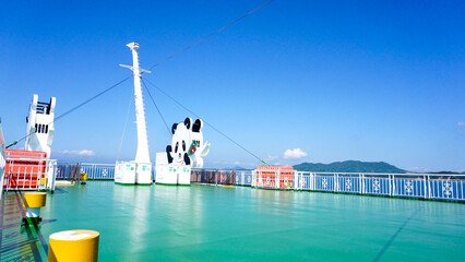 小豆島行きフェリーの風景