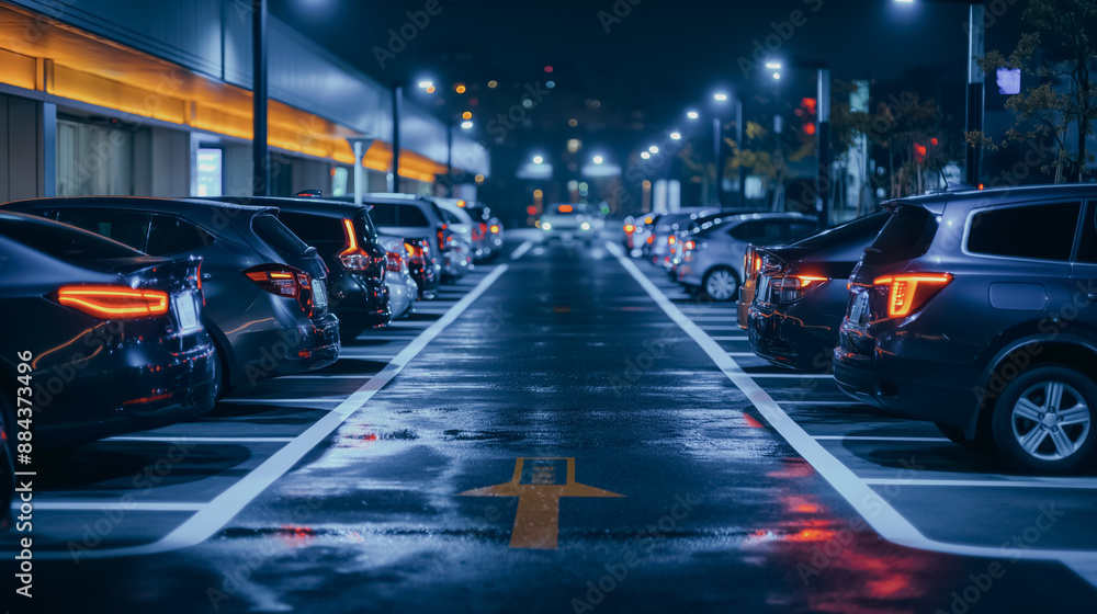 Poster a smart parking system in a busy urban area, using iot sensors to detect available parking spots and