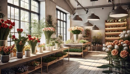 flower shop in the garden