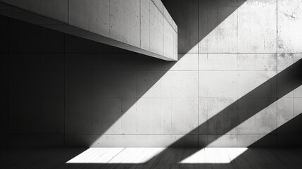 Contemporary Concrete Space Light and Shadow Background