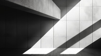 Contemporary Concrete Space Light and Shadow Background