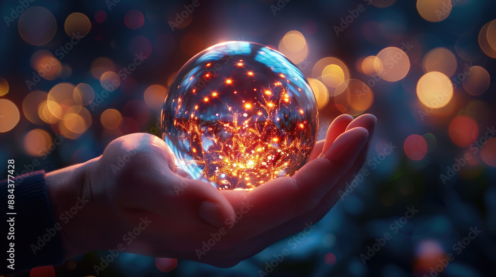 Poster discover magical job search concept with copy space, covering all objects, deep depth of field.