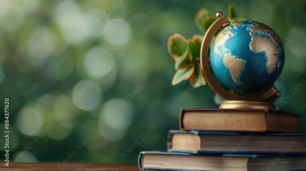 Poster university program with global literature focus, educational value, copy space, object coverage, dee
