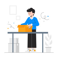 Unboxing Packaging Illustrations