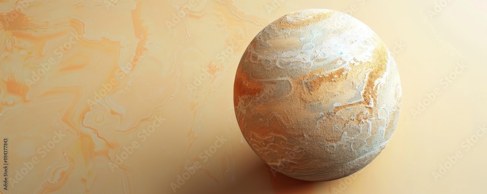 Aufkleber abstract marble planet texture with vertical gradient background in warm tones