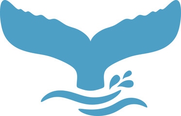 Whale Tail Vector Graphic 