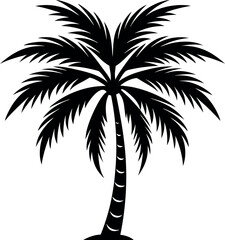 Obraz premium Palm tree silhouette, Vector palm tree