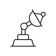 radar line icon with white background vector stock illustration