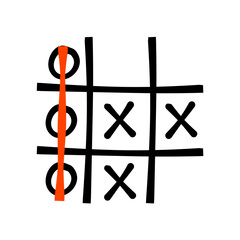 Hand Drawn Tic Tac Toe Game
