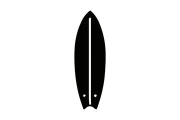 Classic Surfboard Silhouette Vector Design