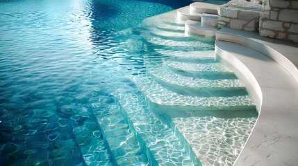 Water background. Swimming  pool and style life