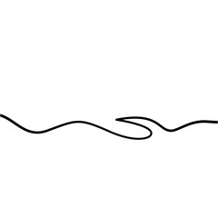One Line Drawing Sea Wave