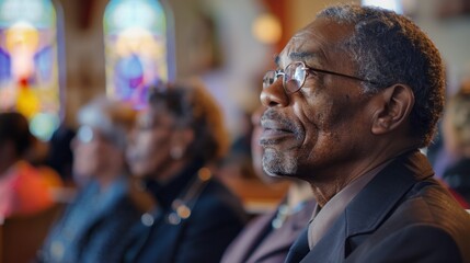 Obraz premium Pastor’s Deep Devotion in Prayer and Guidance 