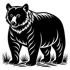illustration of a bear,tiger, animal, vector, 