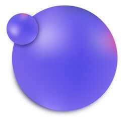 blue gradient glossy ball icon png