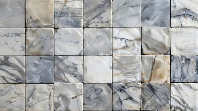 Marble tile stone wall grey texture background in elegance square white natural pattern texture for background and wallpaper. 