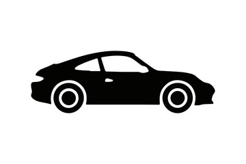 Sleek Car logo Silhouette Design Vector