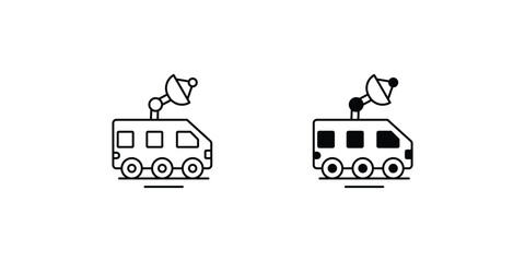 moon rover set icon with white background vector stock illustration