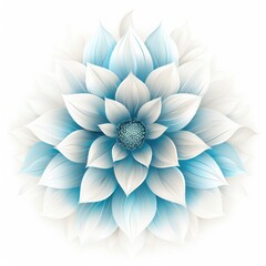 Fototapeta premium Abstract Blue and White Flower