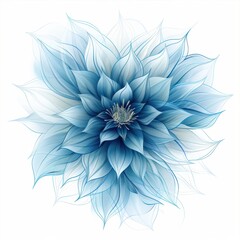 Fototapeta premium Abstract Blue Flower