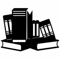 Books Black silhouette